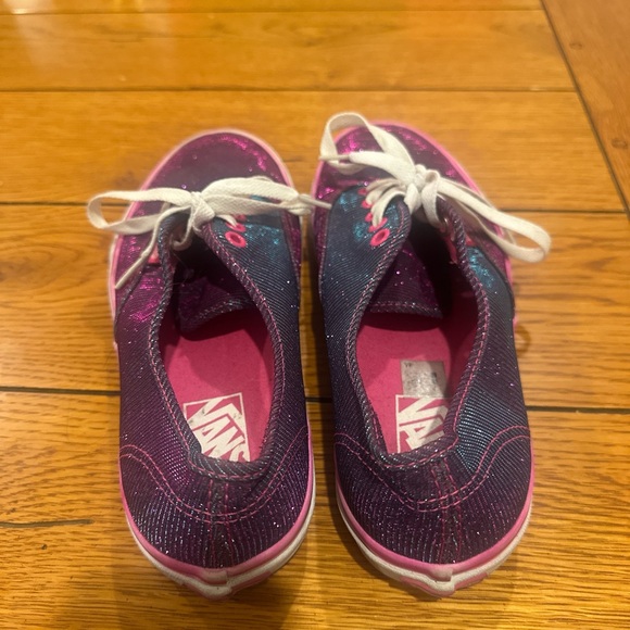 Vans Glittery Purple Sneakers with Pink Accents - Picture 4 of 5